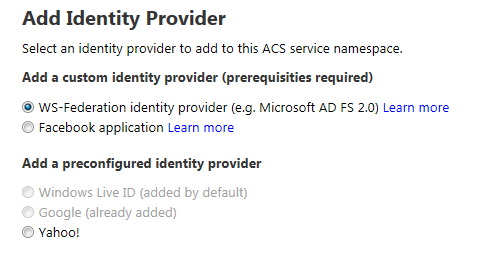 Adding a Custom OpenID Provider to ACS… with JUST ONE LINE of PowerShell Code