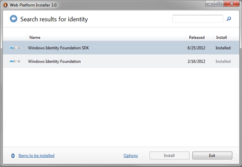 WIF1.0 SDK Now Available on WebPI