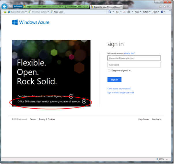Managing Windows Azure AD from the Windows Azure Portal 1– Sign Up with an Organizational Account