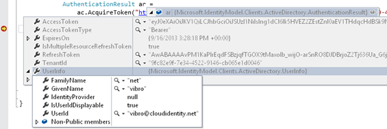 Getting Acquainted with AuthenticationResult