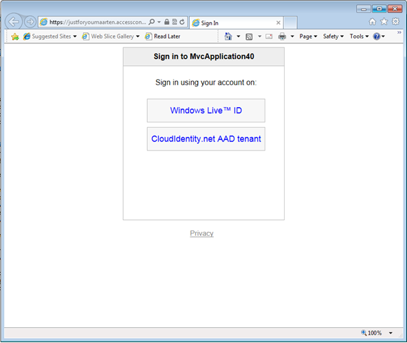 Provisioning a Windows Azure Active Directory Tenant as an Identity Provider in an ACS Namespace–Now Point & Click!